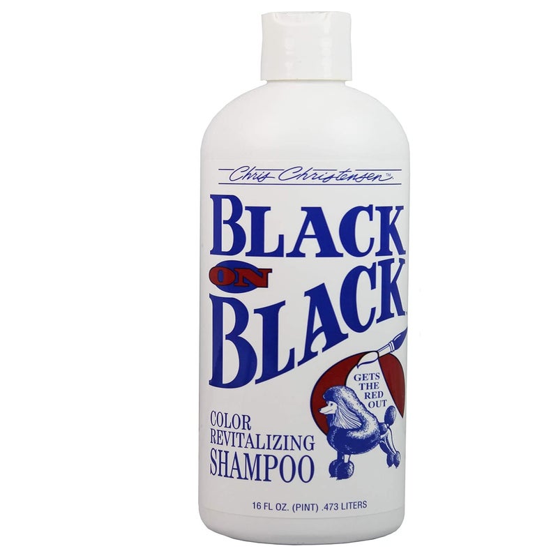 Chris Christensen Pet Shampoo, 16 oz Black on Black Color Revitalizing Shampoo, Groom Like a Professional, Restores Black Coats, Not a Dye, Lasts up to 4 Weeks, Made in The USA - Image 1